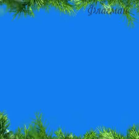 рамка_Новогодняя зеленая рамка на хромакее_120_0-39